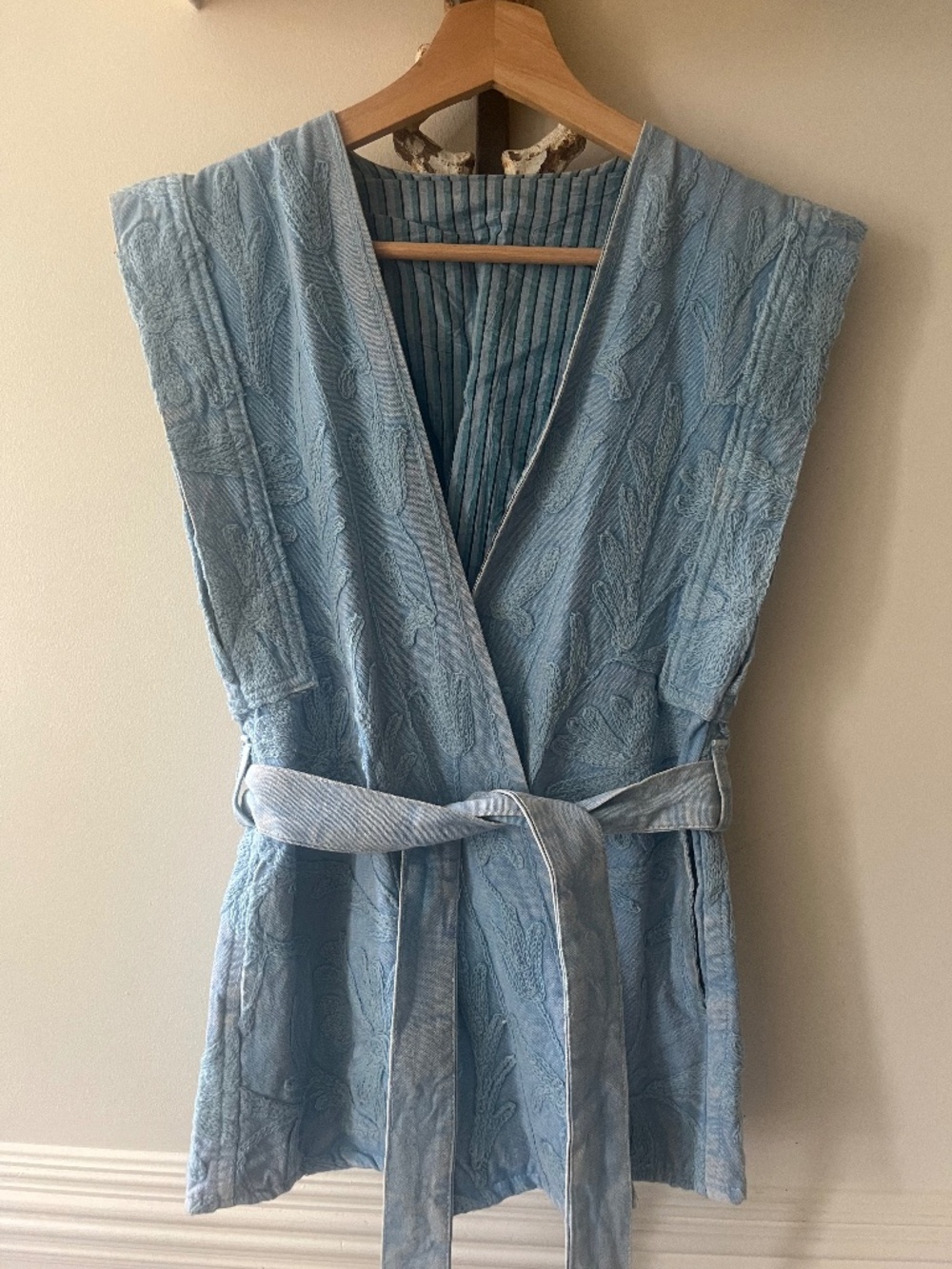 New handmade Suzani embroidered wrap vest top cottage core boho